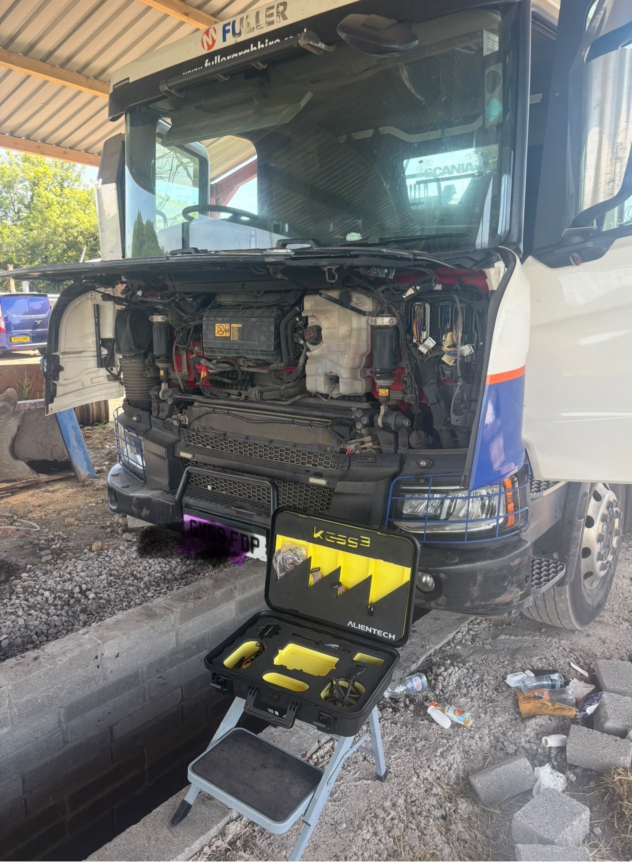 Scania truck remap with Alientech KESS3 in South Wales